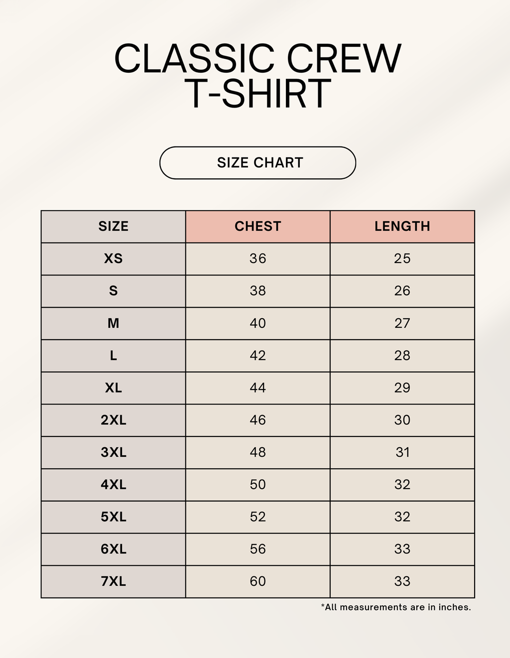 Classic crew t-shirt Size Chart.png
