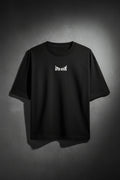 Black t-shirt with 'After Hours' text embroidered on a light gray background