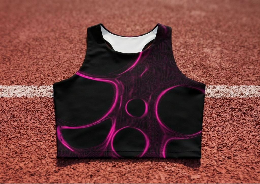 After Hours | Obsidian Glow Pink Sports Crop Top