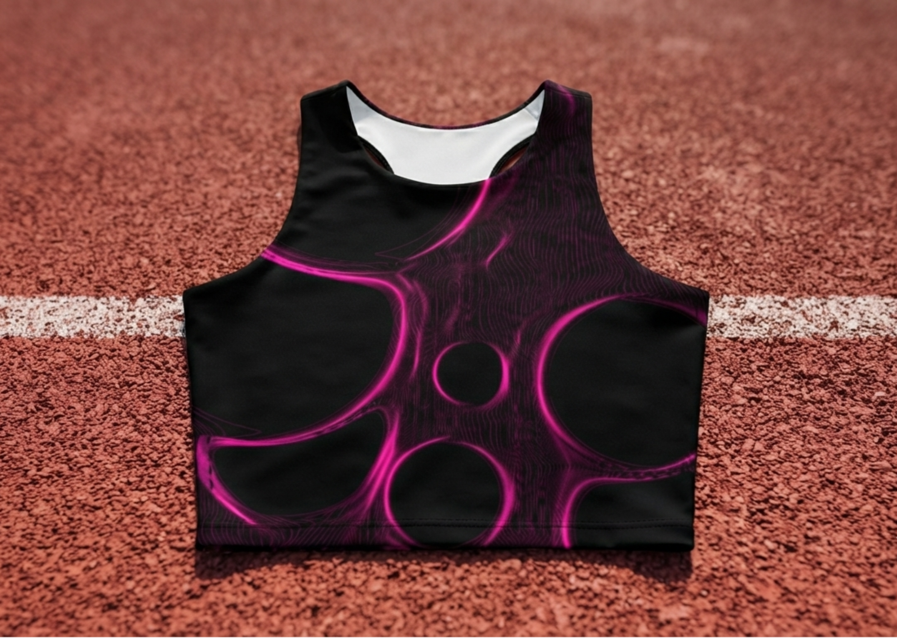 After Hours | Obsidian Glow Pink Sports Crop Top