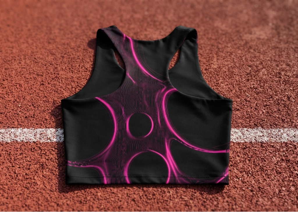 After Hours | Obsidian Glow Pink Sports Crop Top