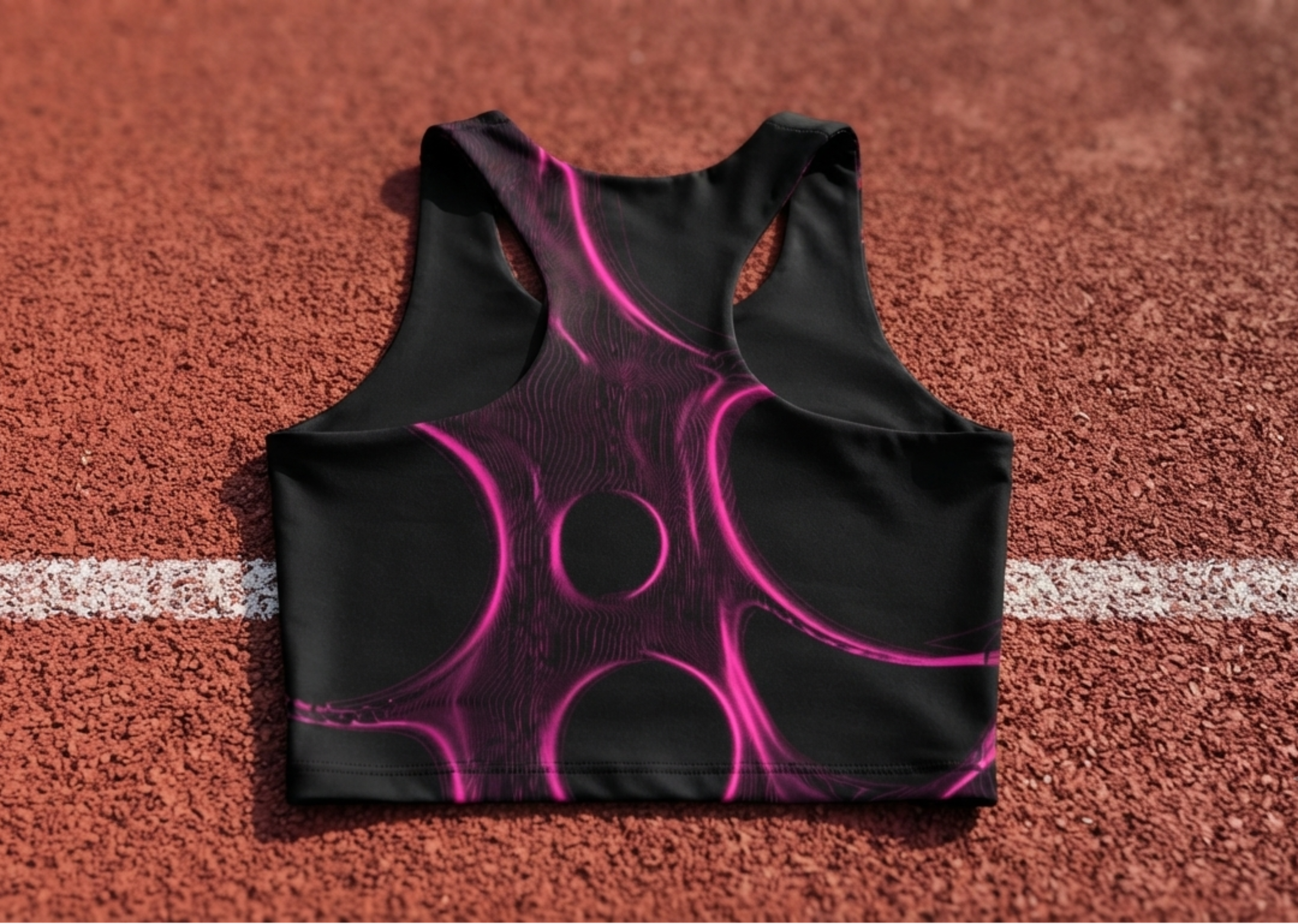 After Hours | Obsidian Glow Pink Sports Crop Top