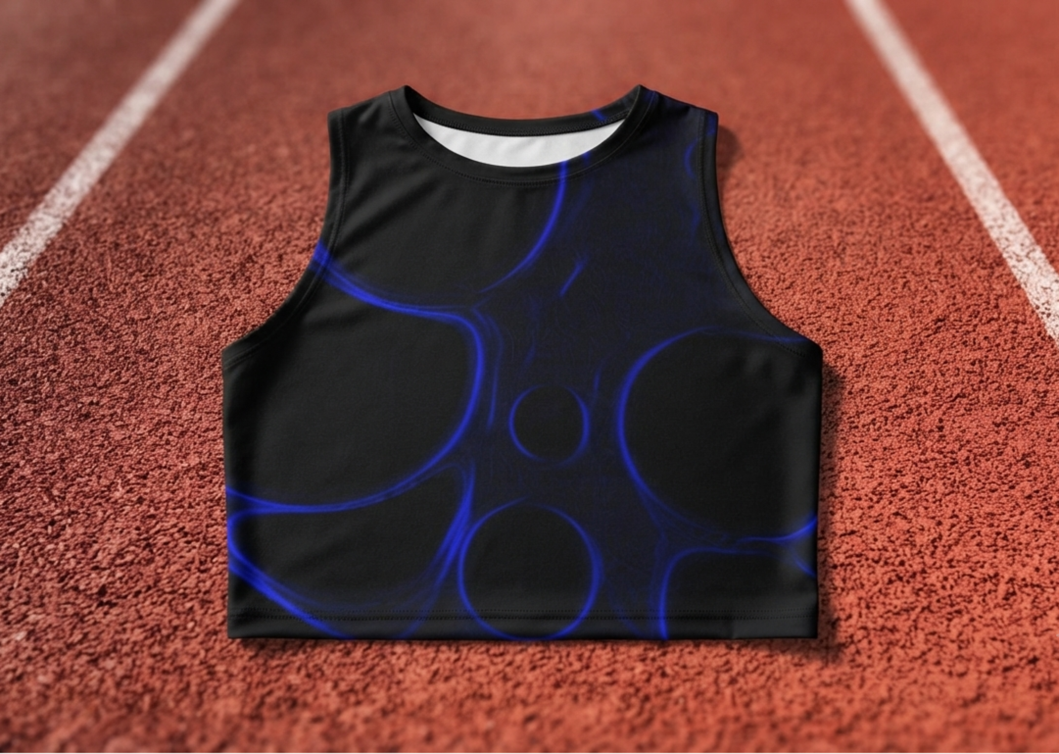 After Hours | Obsidian Glow Blue Sports Crop Top