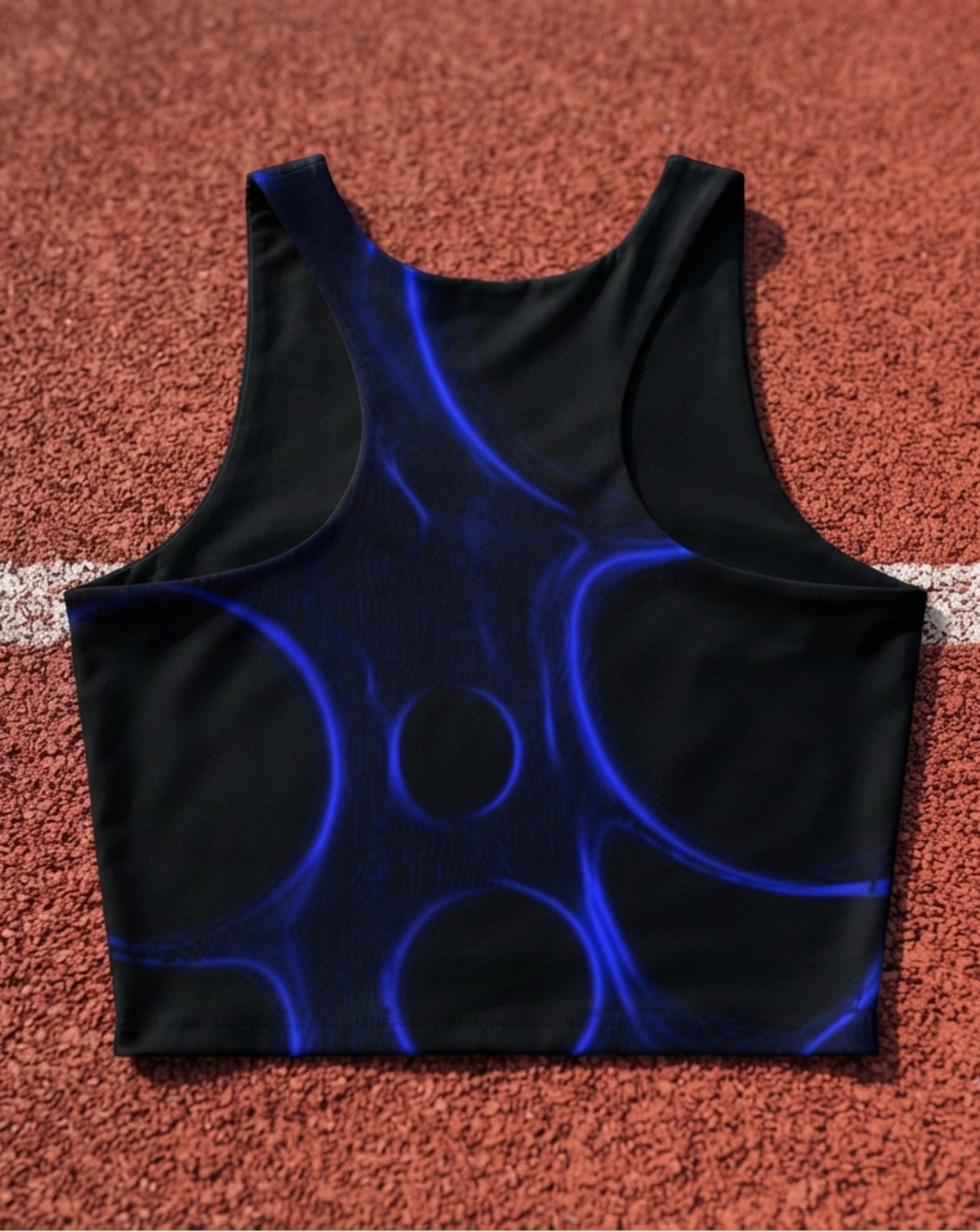 After Hours | Obsidian Glow Blue Sports Crop Top