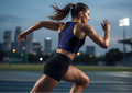 After Hours | Obsidian Glow Blue Sports Crop Top