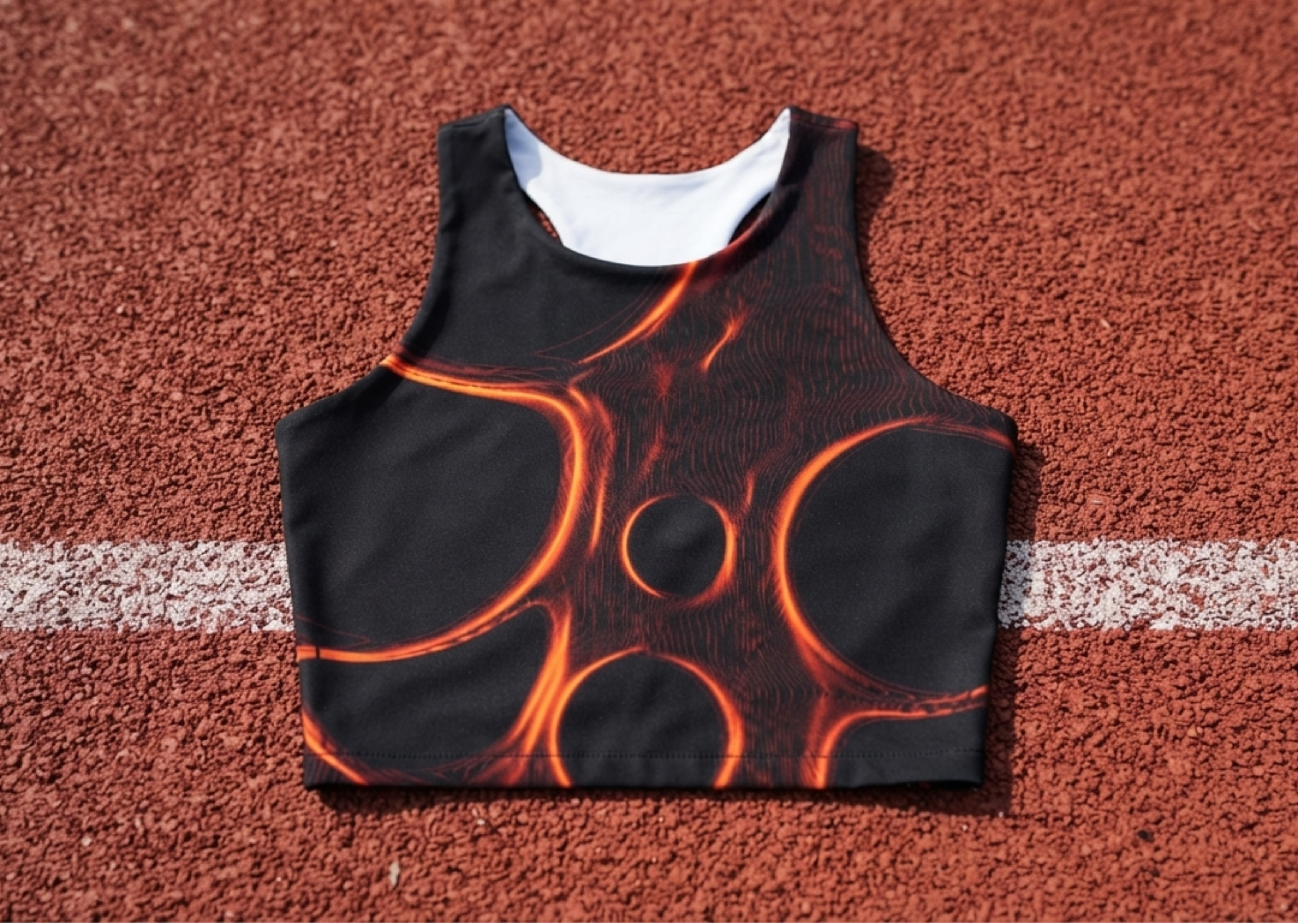 After Hours | Obsidian Glow Orange Sports Crop Top