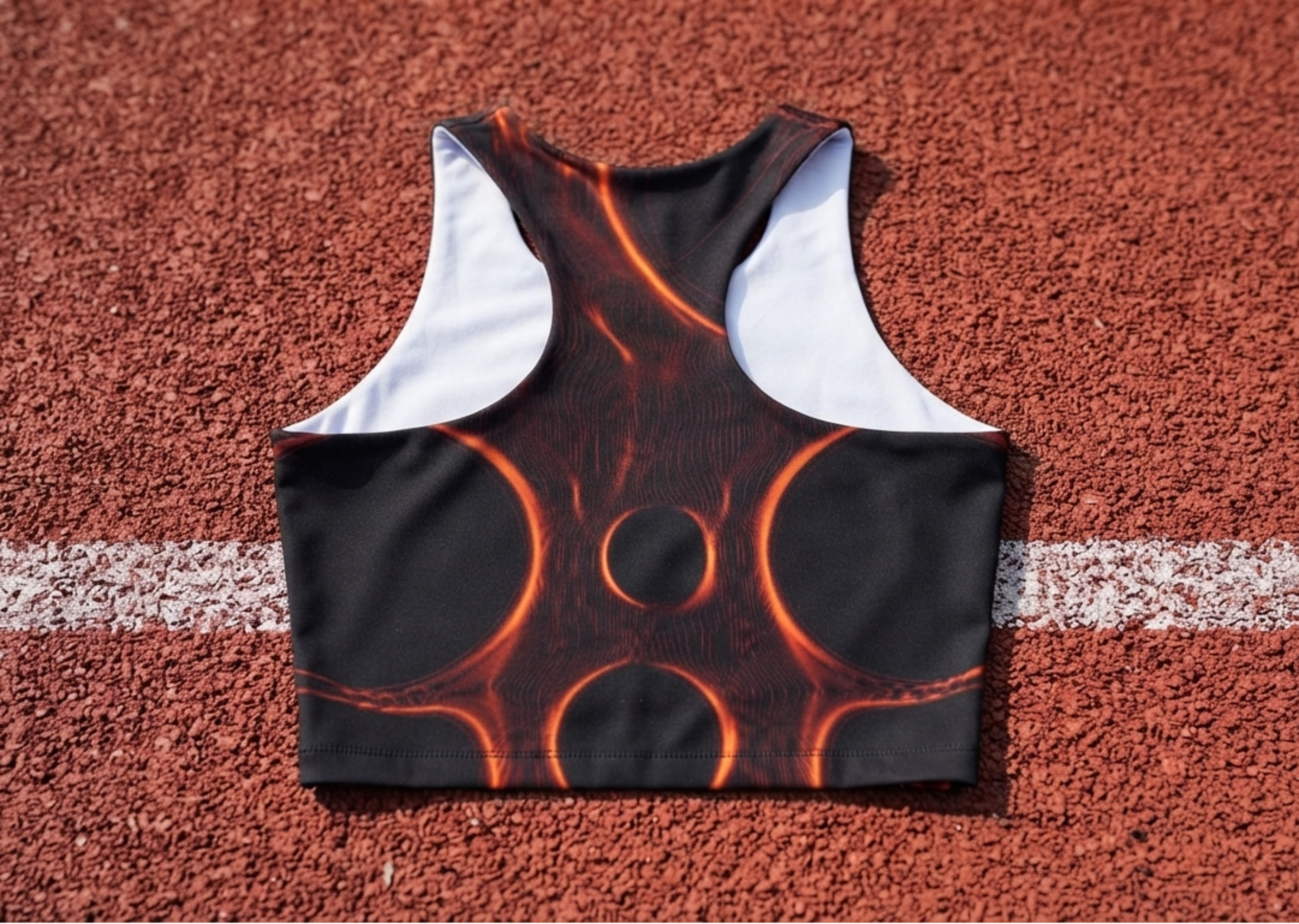 After Hours | Obsidian Glow Orange Sports Crop Top
