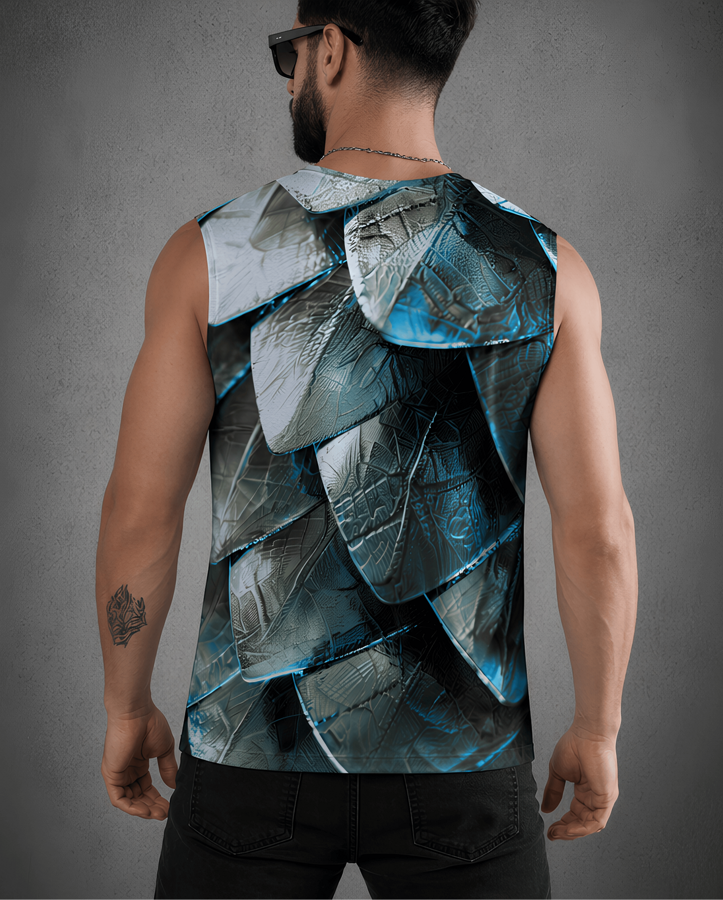 Pangolin Armour sleeveless tee back view – men's streetwear tank top by After Hours