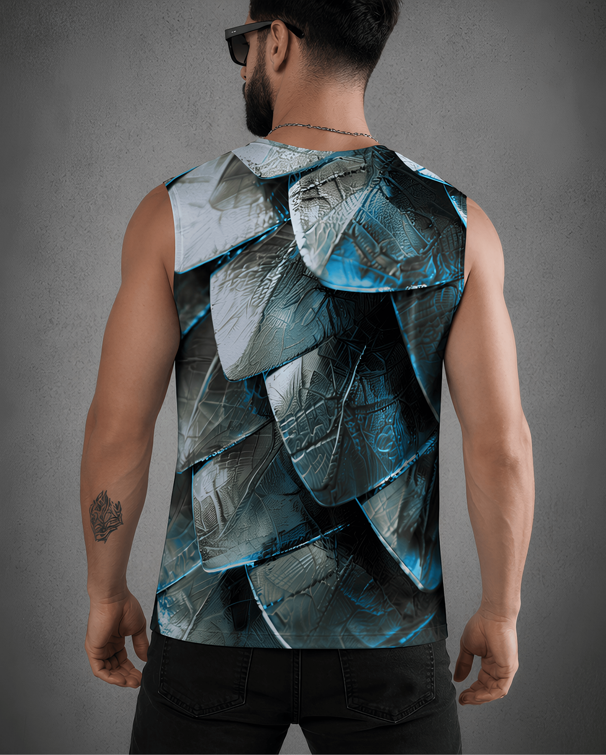 Pangolin Armour sleeveless tee back view – men's streetwear tank top by After Hours